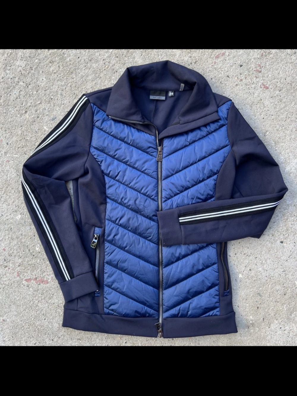 Toni Sailer Women's Ski Jacket Blue Puffer Size 38 Medium Luxury Parka